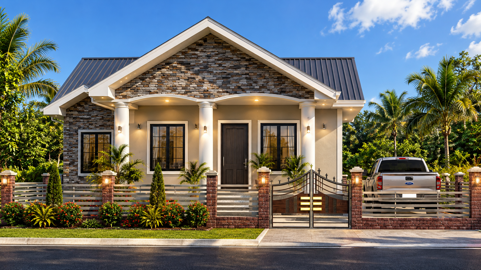 Flat house front